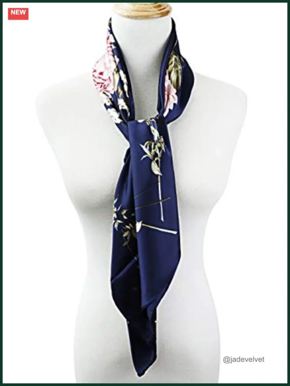 Silk Like Satin Square Head Scarf, 35x35 in, Hair Wrap for Sleeping & Fashion